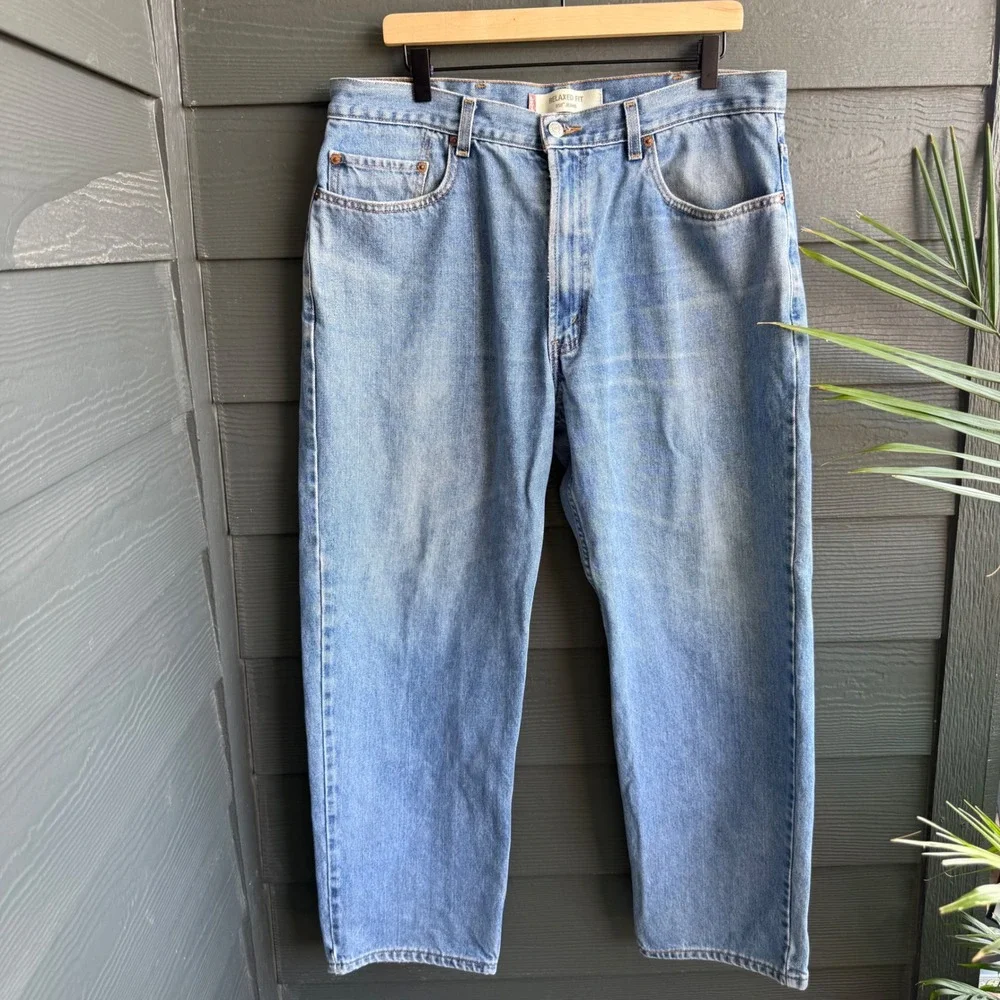 Levi's 550 Relaxed Fit Jeans 38x30 Light Wash Tapered 100% Cotton‎ Men's